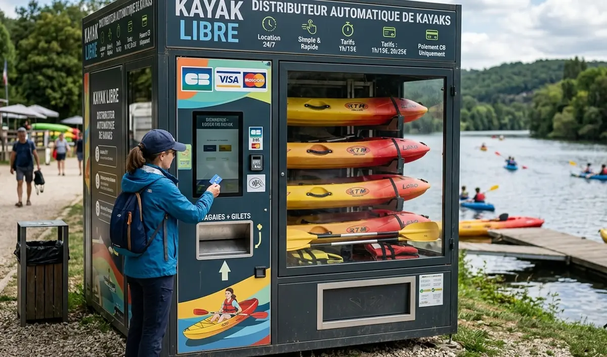 Distributeur automatique de kayaks : location libre-service pour pagayer sans contrainte